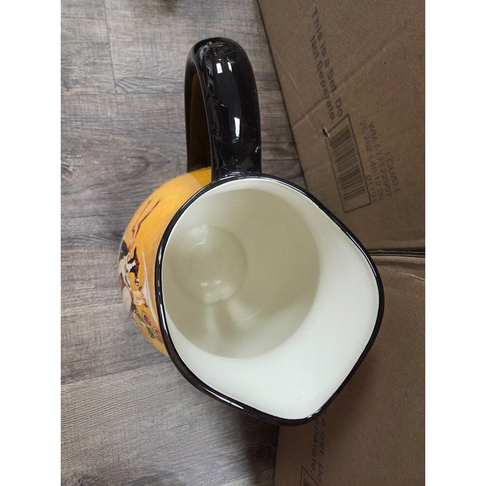 Certified International Jennifer Garant Pitcher/Jug Yellow Italian Chef Ceramic - Picture 2 of 6